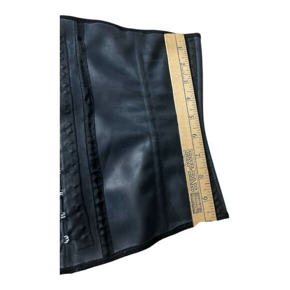 ACHATTI Women Black Rubber Cotton COLOMBIAN GIRDLE WAISTBAND Size 36 Shape Wear - Picture 6 of 10